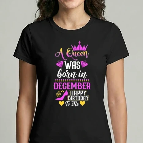 Női Imperial póló - A Queen was born in december 