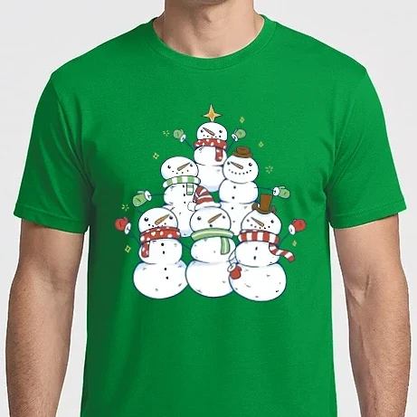 Férfi Imperial póló - Hóember karácsonyfa