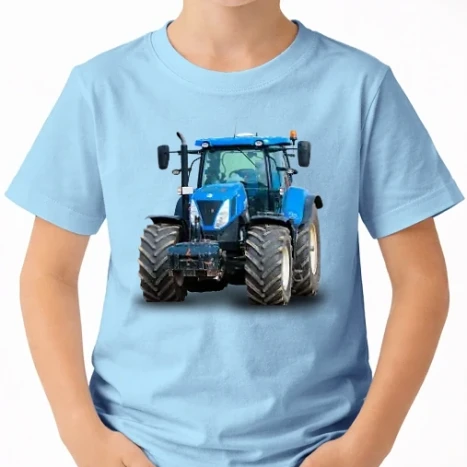 Uniszex gyerek Póló - Kék traktor