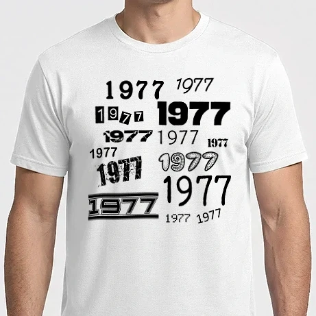 Férfi Imperial póló - évszám, 1977, születési év, szülinap, születésnap