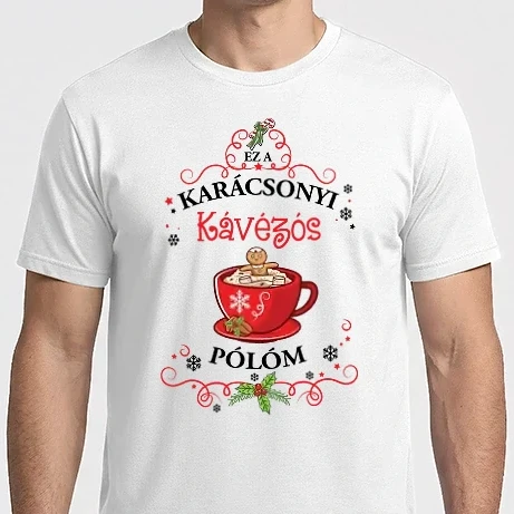 Férfi Imperial póló - Karácsonyi kávézós póló