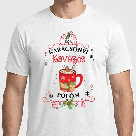 Férfi Imperial póló - Karácsonyi kávézós póló