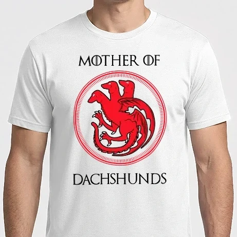 Férfi Imperial póló - Mother of dachshunds - Tacskók anyja - feketével