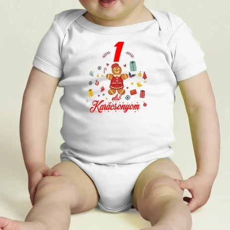 Baba body - első karácsonyom, karácsonyi minta lányoknak