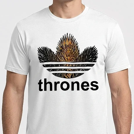 Férfi Imperial póló - Thrones - fehérre