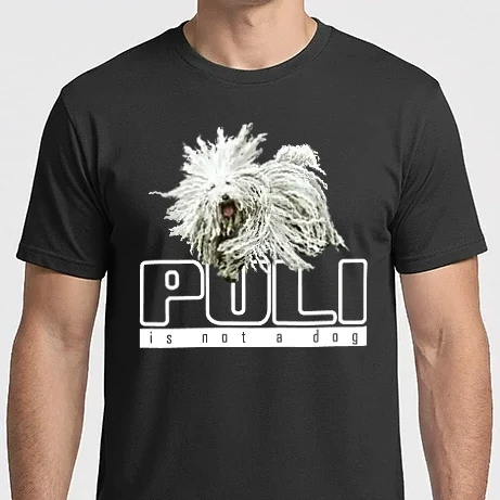 Férfi Imperial póló - Puli Is Not a Dog (w-d)