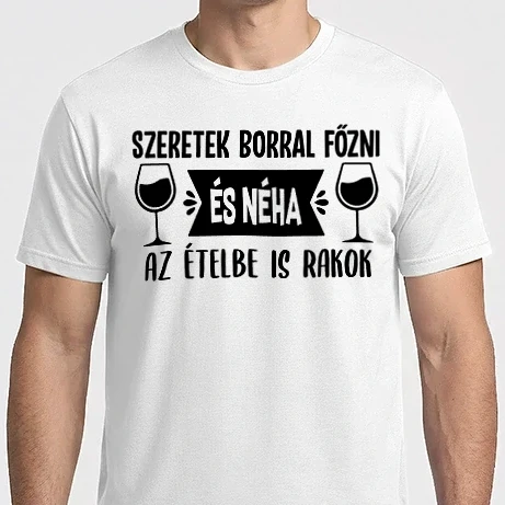 Férfi Imperial póló - szeretek borral főzni