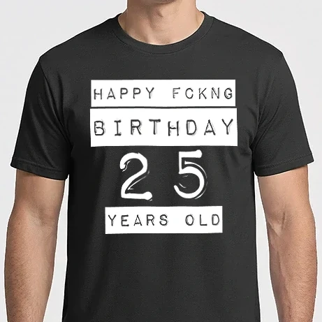 Férfi Imperial póló - happy fckng birthday 25 years old