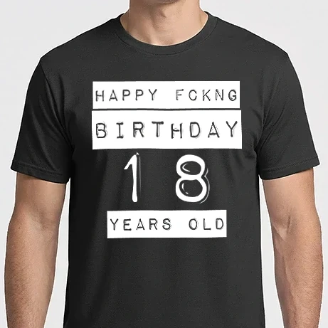 Férfi Imperial póló - happy fckng birthday 18 years old