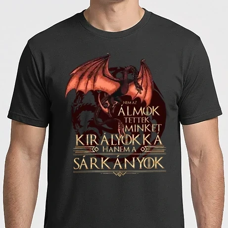 Férfi Imperial póló - Nem az álmok tettek minket királyokká idézet