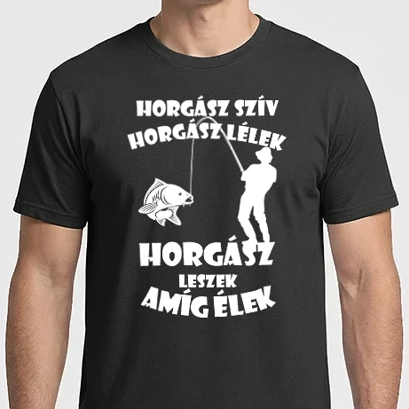 Férfi Imperial póló - Horgász szív horgász lélek horgász leszek amíg élek