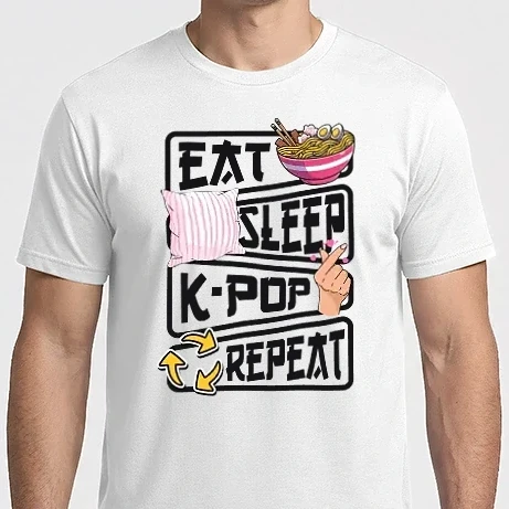 Férfi Imperial póló - K-POP EAT SLEEP