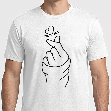 Férfi Imperial póló - BTS finger heart