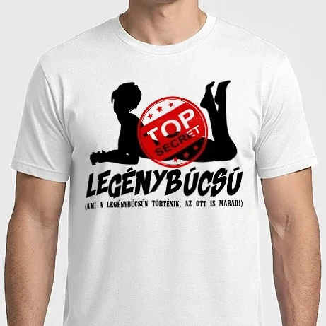Férfi Imperial póló - Legénybúcsú TopSecret (fekete)