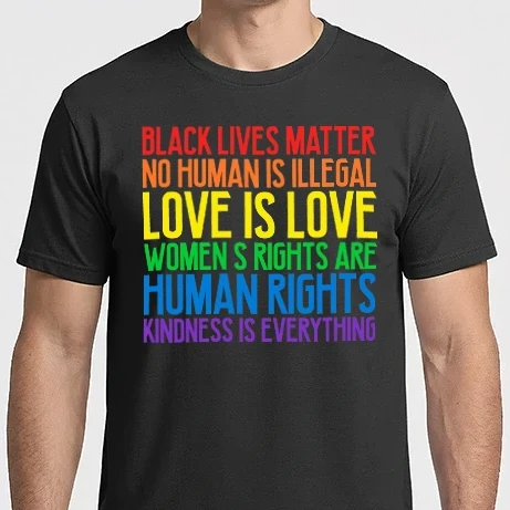 Férfi Imperial póló - Love is love - black lives matter