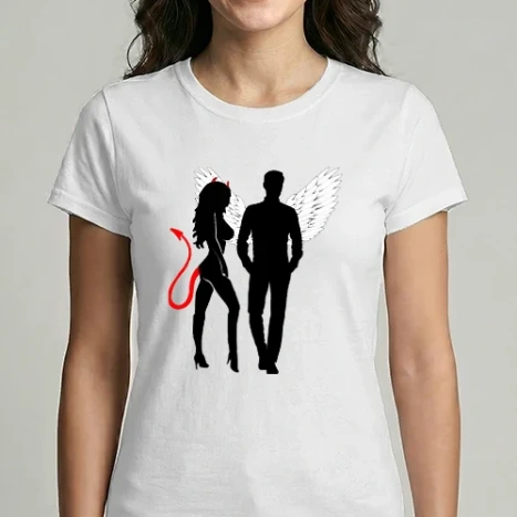 Női Imperial póló - Ördögi feleség és angyali férj