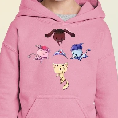 Gyerek kapucnis pulóver - LPS: Hercegnő chibik