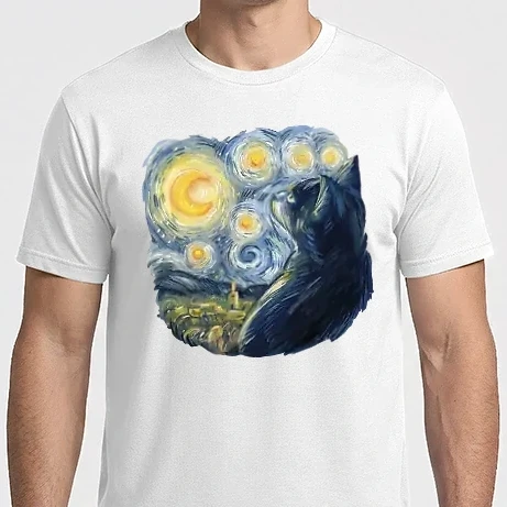Férfi Imperial póló - Van Gogh macskája