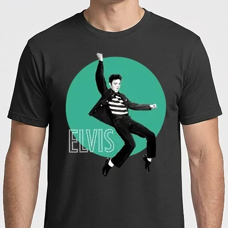 Férfi Imperial póló - Elvis Jailhouse rock - kék