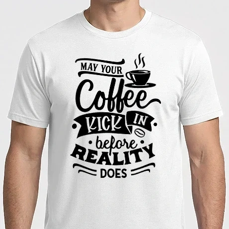 Férfi Imperial póló - May your coffee kick in before reality does
