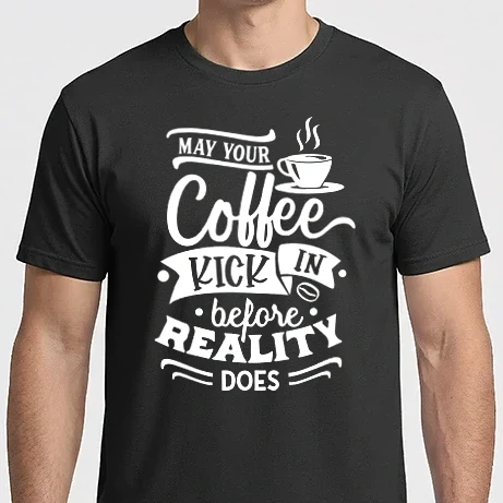 Férfi Imperial póló - May your coffee kick in before reality does