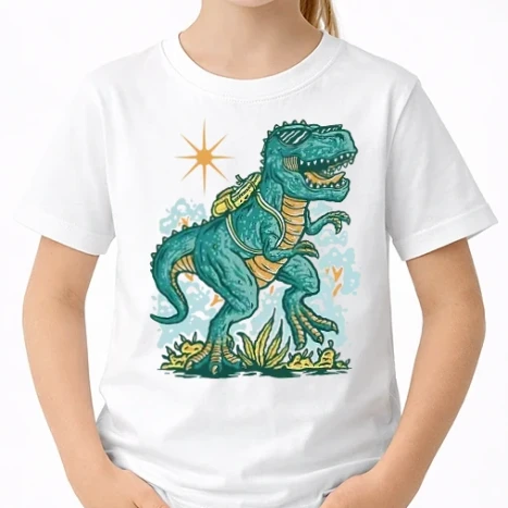 Uniszex gyerek Póló - Iskolás T-rex
