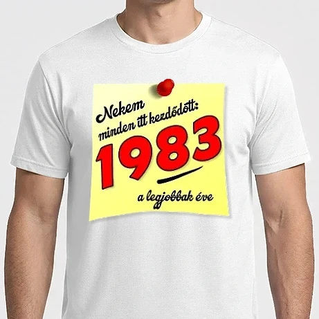 Férfi Imperial póló - minden itt kezdődött, születésnapi évszám 1983