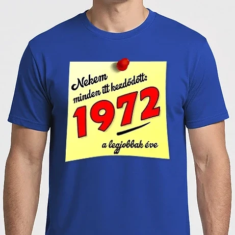 Férfi Imperial póló - minden itt kezdődött, születésnapi évszám 1972