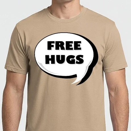 Férfi Imperial póló - Free Hugs - Ölelőpercek, fesztivál, party, buli póló