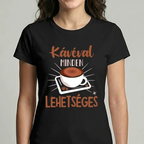 Női Imperial póló - Kávéval miden lehetséges
