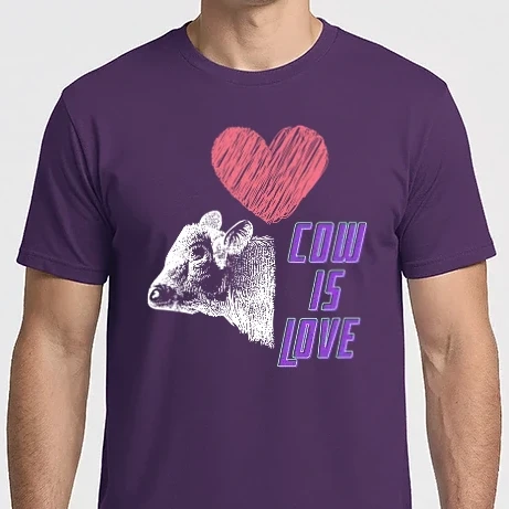 Férfi Imperial póló - cow is love <3