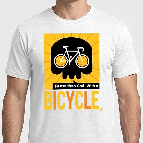Férfi Imperial póló - Faster than God. With a Bicycle
