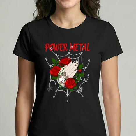Női Imperial póló - Power Metal Pókháló -farkassal
