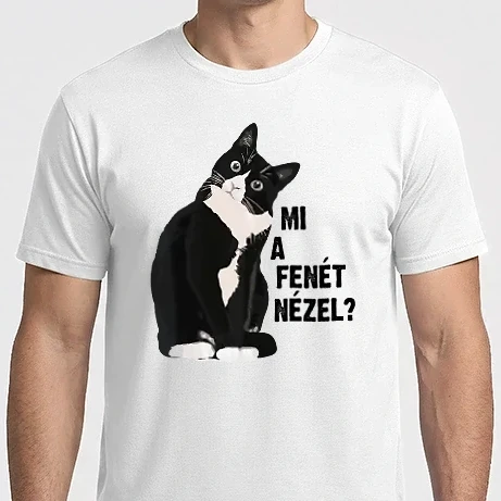 Férfi Imperial póló - Mi a fenét nézel? Fehér