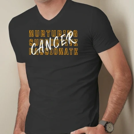 Férfi prémium fit V-nyakú póló - Cancer