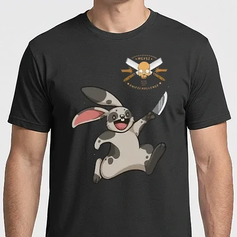Férfi Imperial póló - KnifeChallenge bunny - mellkason