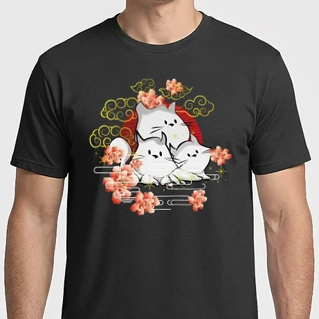 Férfi Imperial póló - Japán-cicák