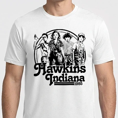 Férfi Imperial póló - Stranger Thing _Hawkins Indiana