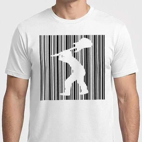 Férfi Imperial póló - Guitar player - barcode
