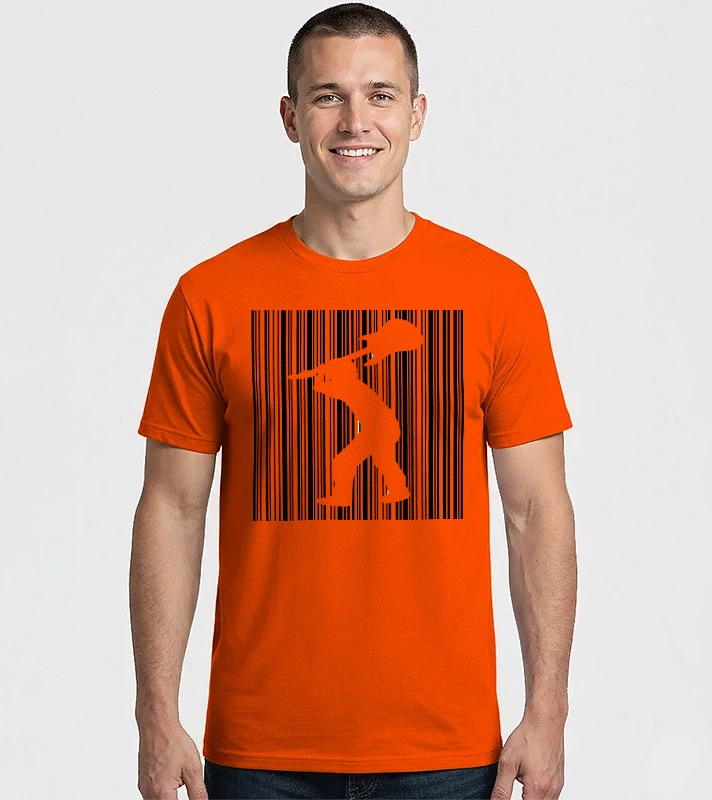 Guitar player - barcode – Férfi Imperial póló