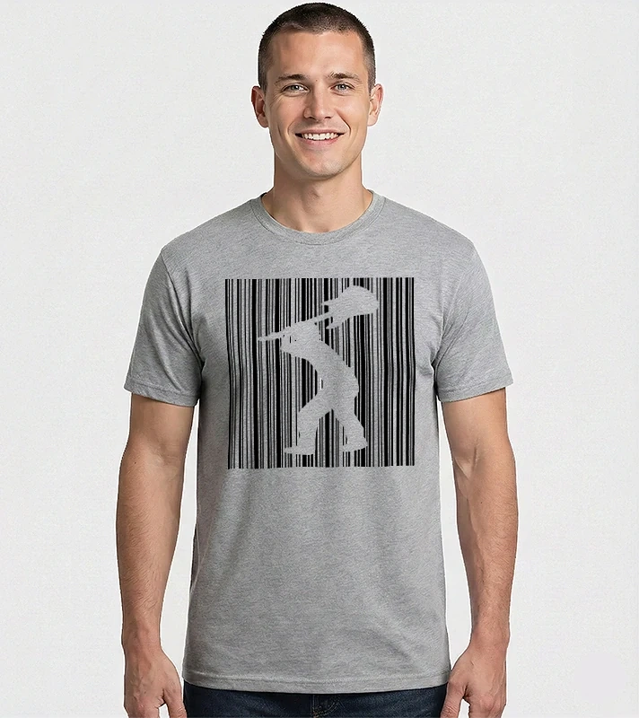 Guitar player - barcode – Férfi Imperial póló