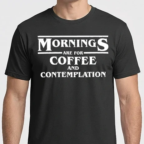 Férfi Imperial póló - Mornings are for coffee and contemplation - Feketére