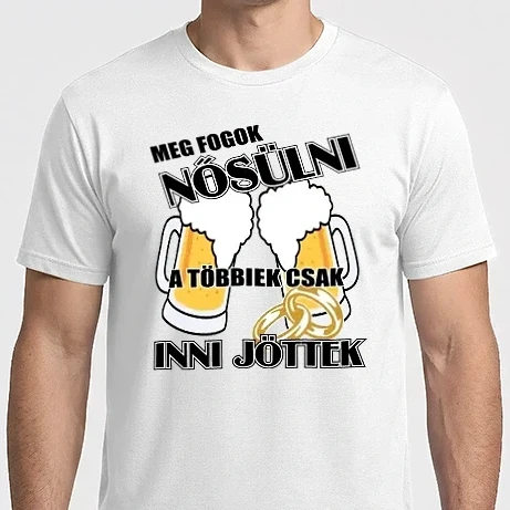 Férfi Imperial póló - meg fogok nősülni_fekete