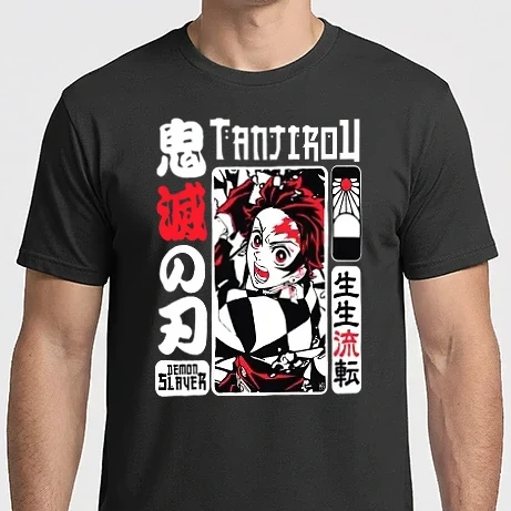 Férfi Imperial póló - Tanjiro poszter Demon Slayer