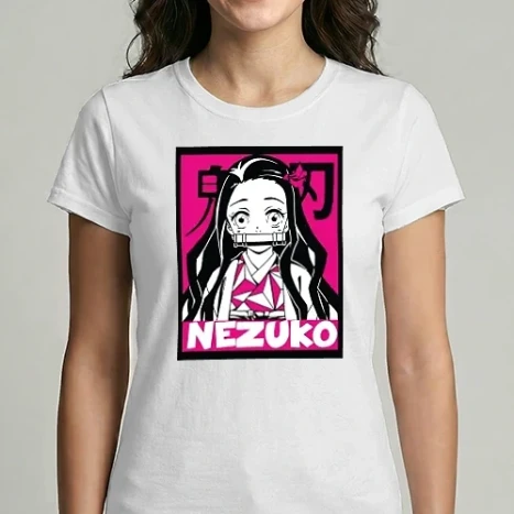 Női Imperial póló - Nezuko rózsaszín poszter