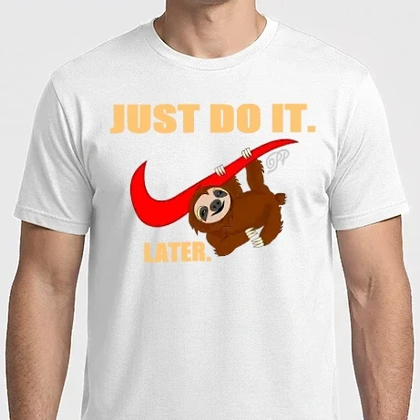 Férfi Imperial póló - Csak csináld később lajhár