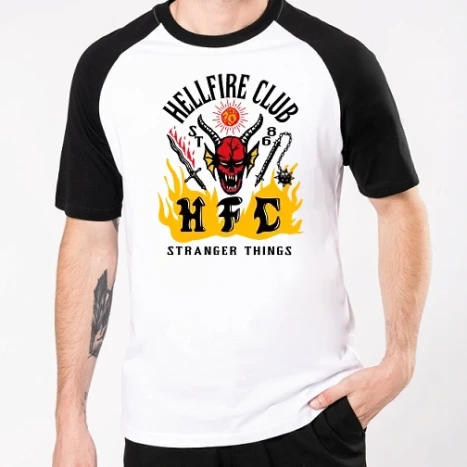 Férfi Baseballpóló - Stranger Things - Hellfire Club - Concert design 