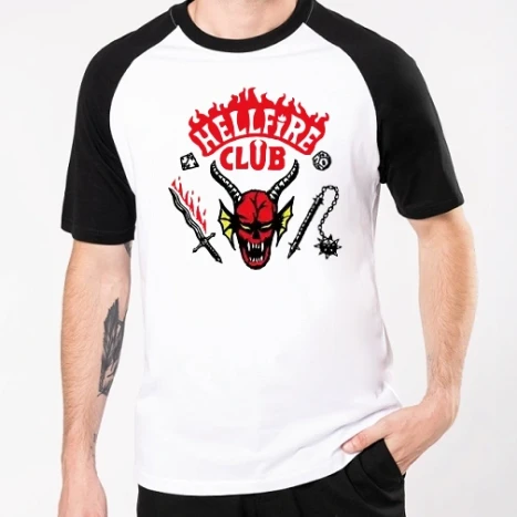 Férfi Baseballpóló - Stranger Things - Pokol Tüze klub 