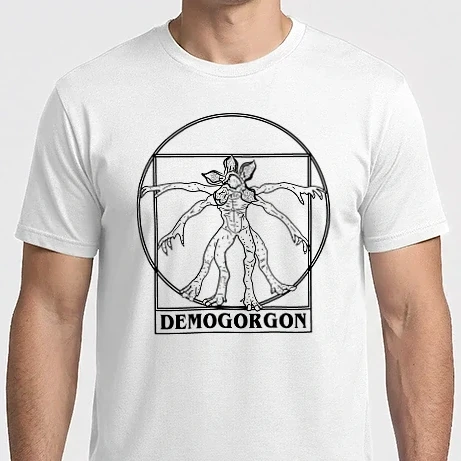 Férfi Imperial póló - Stranger Things - Da Vinci - Vitruvius Demogorgon 