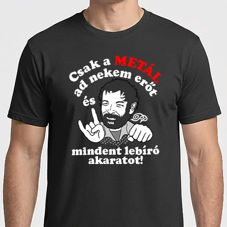 Férfi Imperial póló - Csak a METÁL ad erőt, Bud Spencer
